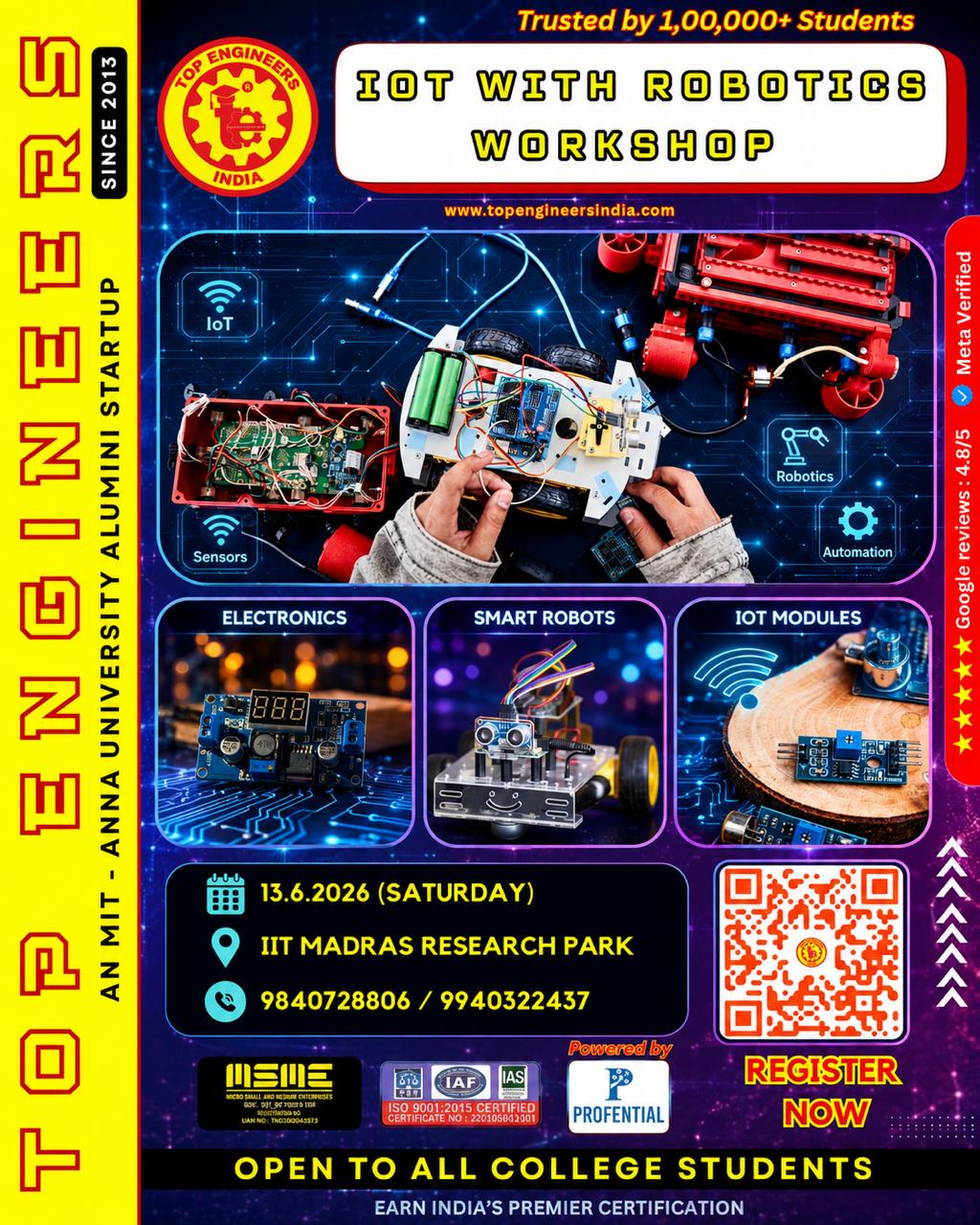IoT with Robotics Workshop 2026 Workshop Poster 